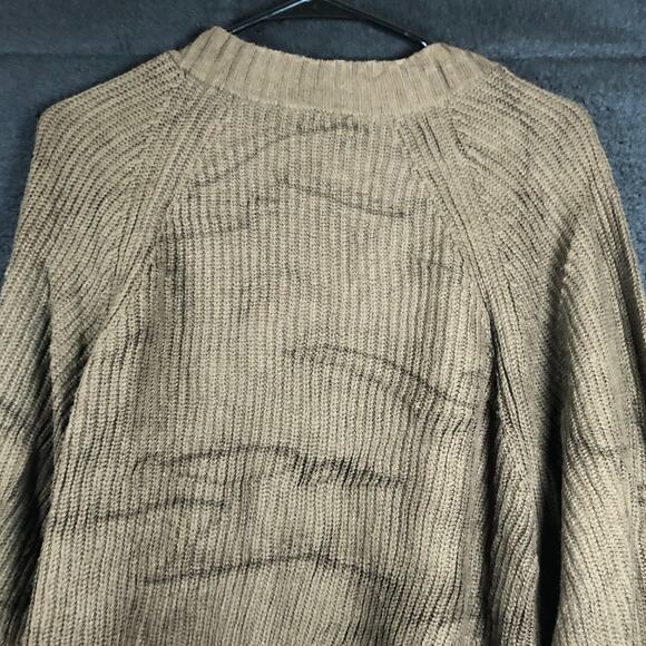 Express Womens Sweater Green V Neck Knitted Long Sleeve Tunic XSmall - Picture 11 of 12